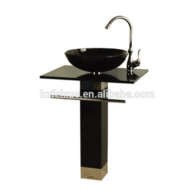 Korea glass wash hand basin price with stand