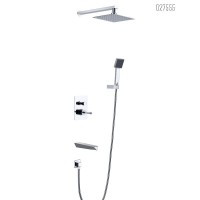 Bathroom 3 Ways Thermostatic Shower Diverter Rainfall Shower Heads Ceiling Waterfall SPA Shower