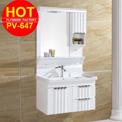 China market modern cheap PVC vanity bathroom sinks cabinet for sale